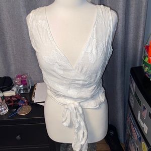 White wrap around Summer Top